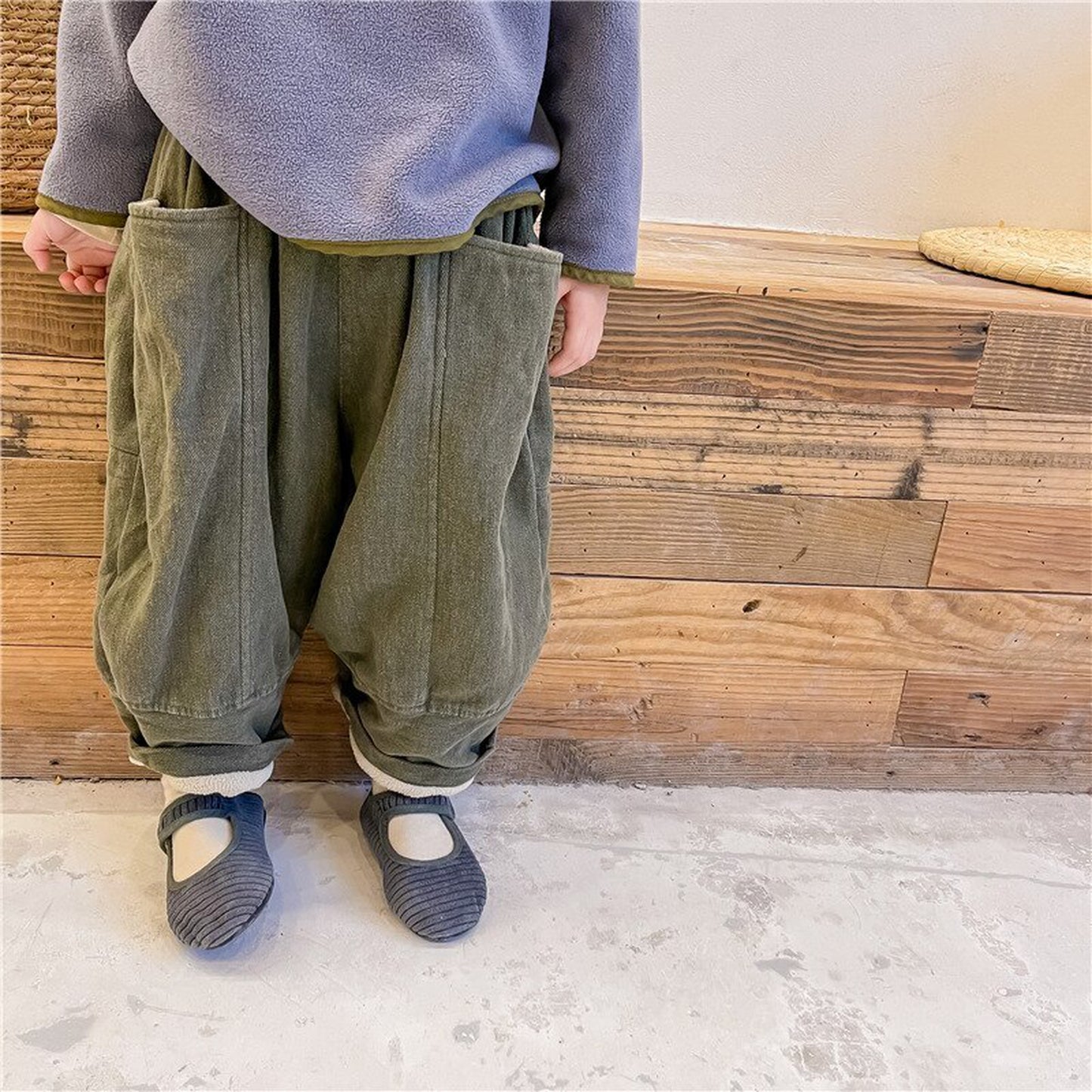 -キッズ 裏起毛 ロングパンツ 暖パン【mh0000281】 - mamahalo shop - ロングパンツ・スウェットパンツ -  べビー服 - 子供服 - 男の子 - 女の子