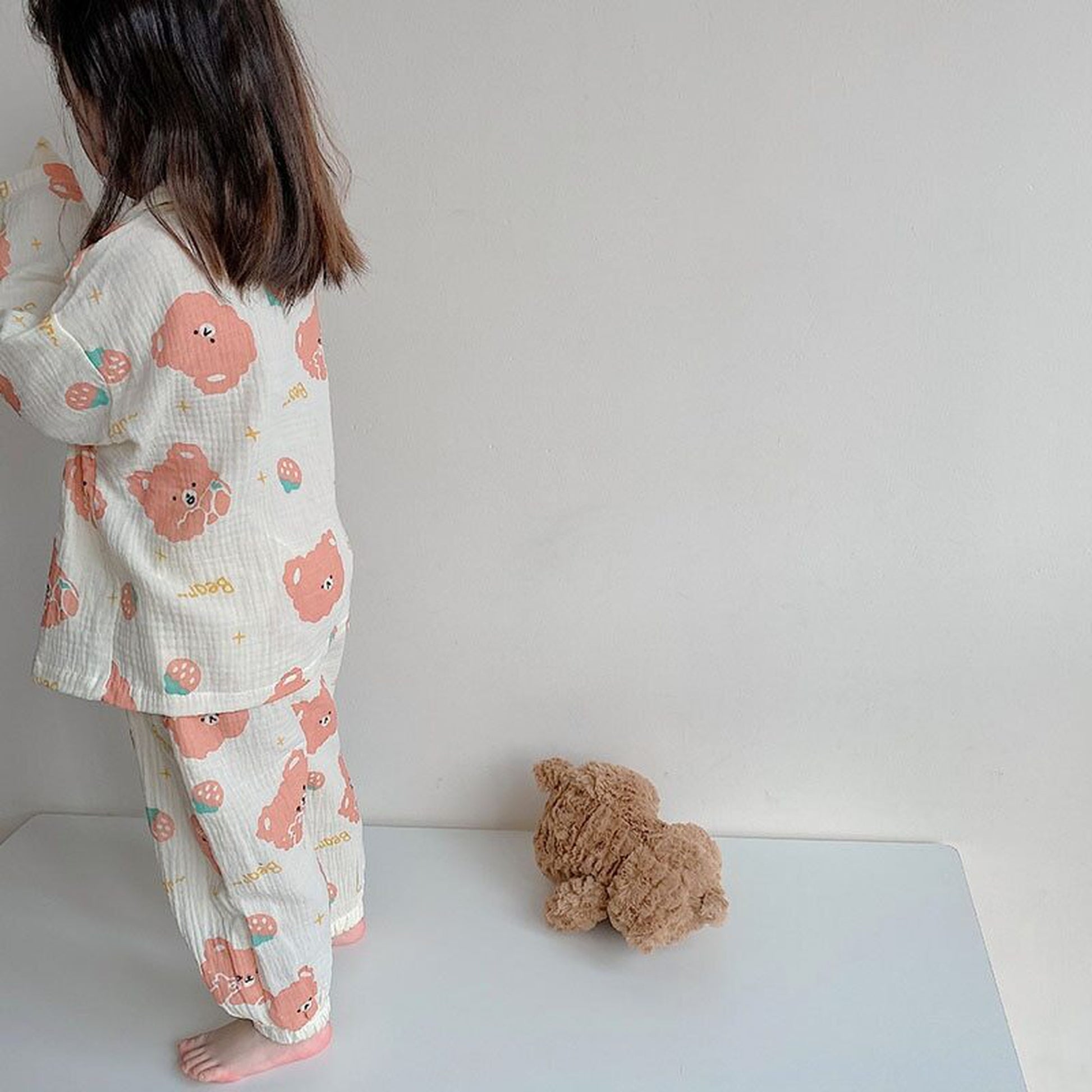 -キッズ くま ベア 長袖 パジャマ セット - mamahalo shop - 長袖パジャマ -  べビー服 - 子供服 - 男の子 - 女の子