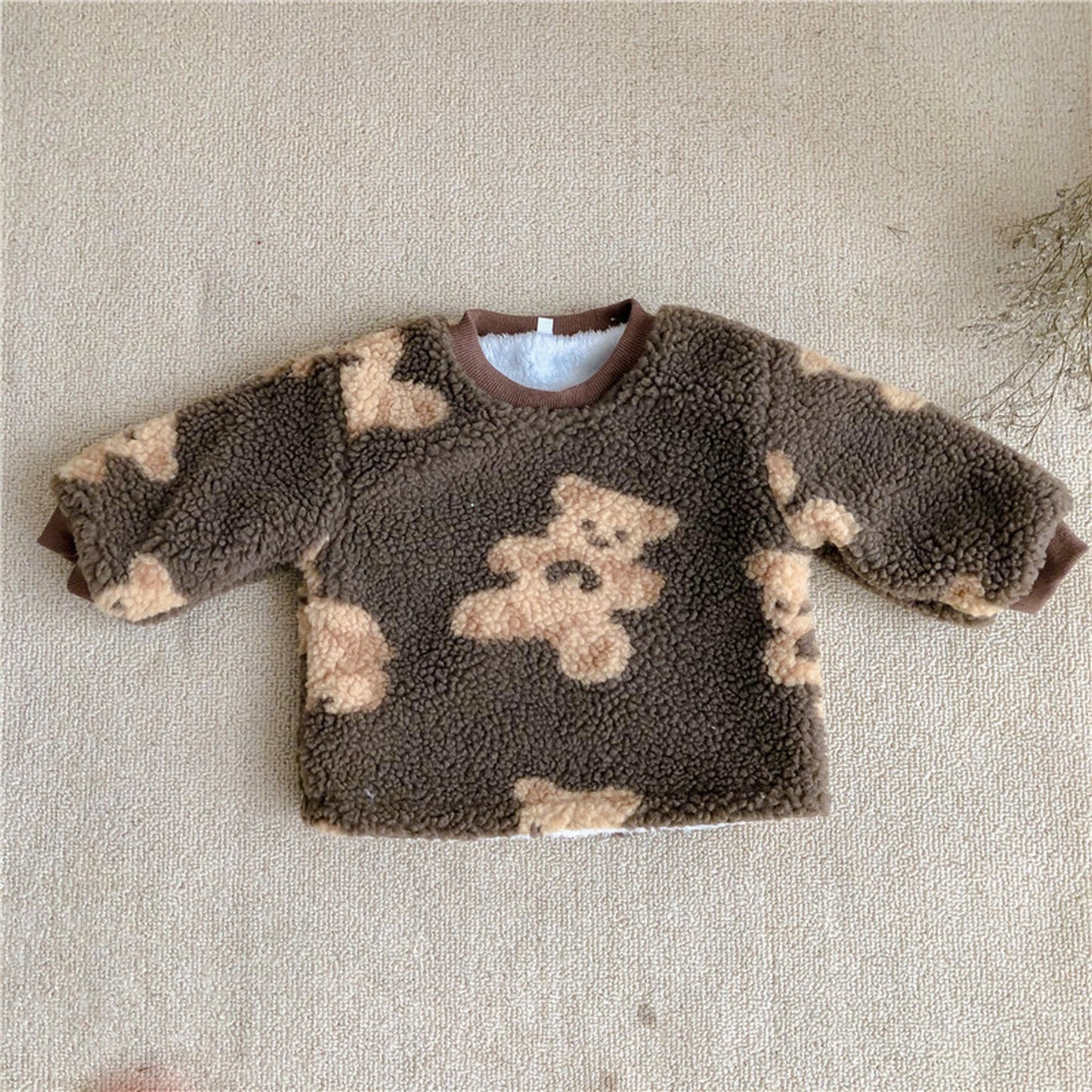 -ベビー くま フリース トップス パンツ【mh0000098】 - mamahalo shop - 長袖セットアップ -  べビー服 - 子供服 - 男の子 - 女の子