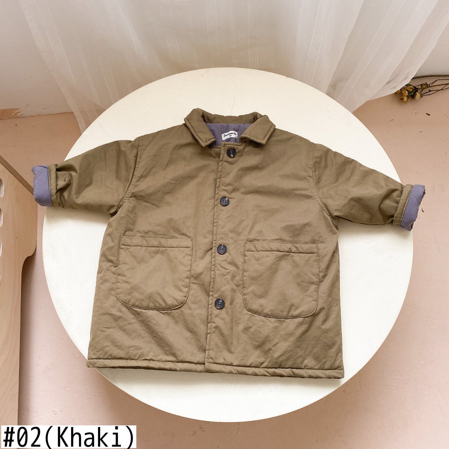 -キッズ 裏キルティング ロング コート【mh0000308】 - mamahalo shop - ロングコート -  べビー服 - 子供服 - 男の子 - 女の子