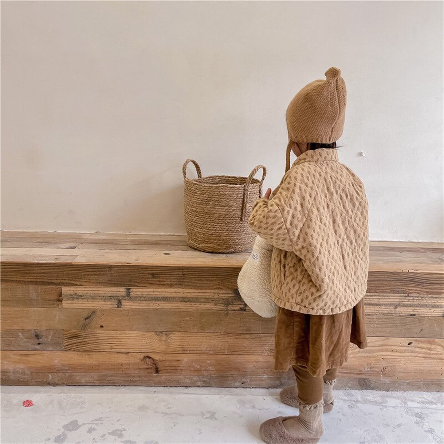 -キッズ プロバンス リーフ キルティング ジャケット アウター【mh0000284】 - mamahalo shop - ショートコート・ジャケット・ジャンパー -  べビー服 - 子供服 - 男の子 - 女の子