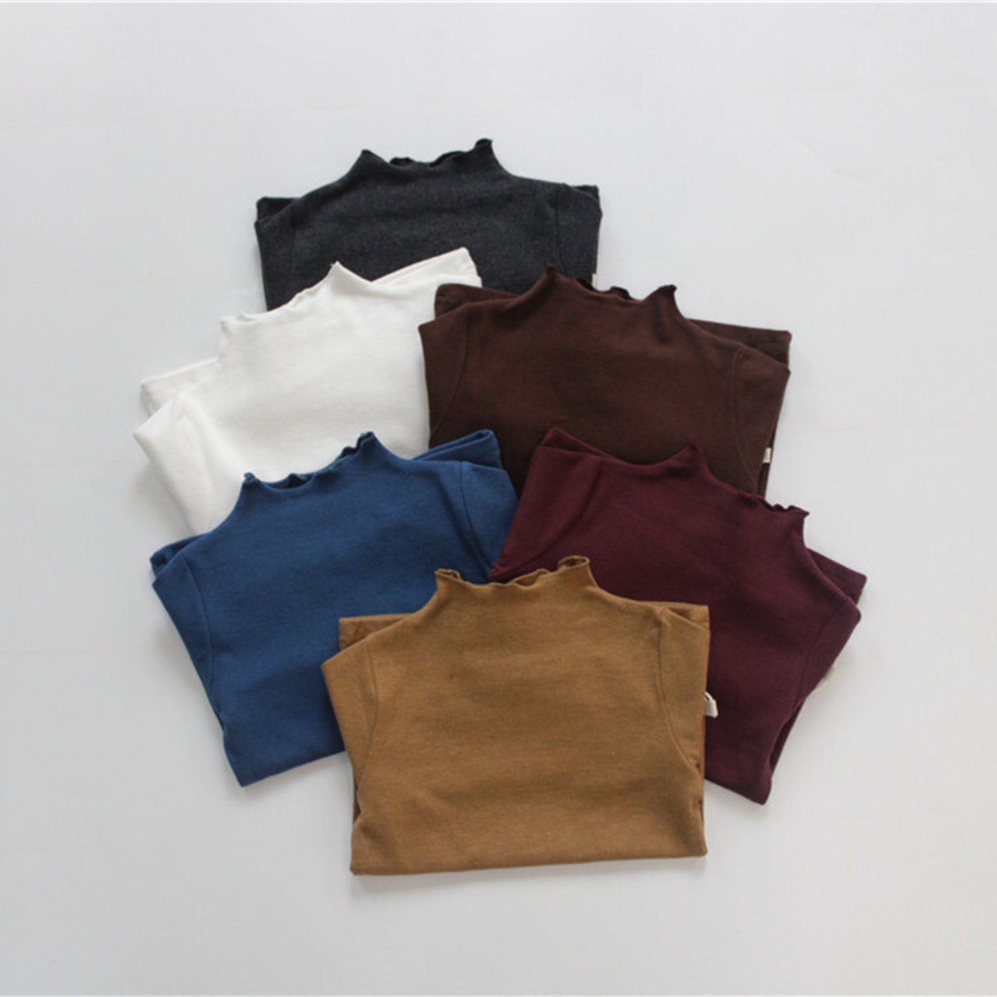 -キッズ フリルネック Tシャツ トップス【mh0000213】 - mamahalo shop - 長袖Tシャツ -  べビー服 - 子供服 - 男の子 - 女の子