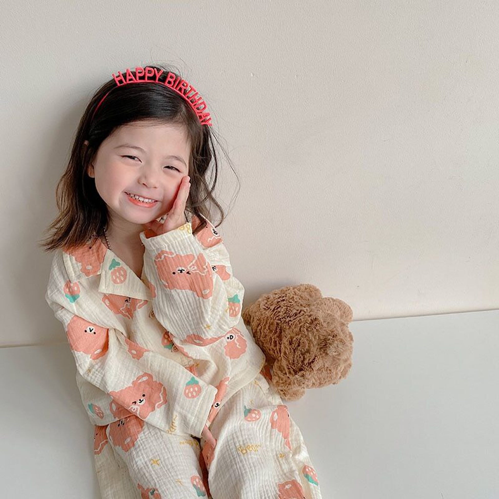 -キッズ くま ベア 長袖 パジャマ セット - mamahalo shop - 長袖パジャマ -  べビー服 - 子供服 - 男の子 - 女の子