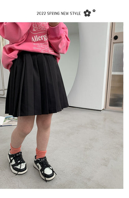 -キッズ プリーツ Aライン スカート - mamahalo shop - スカート -  べビー服 - 子供服 - 男の子 - 女の子