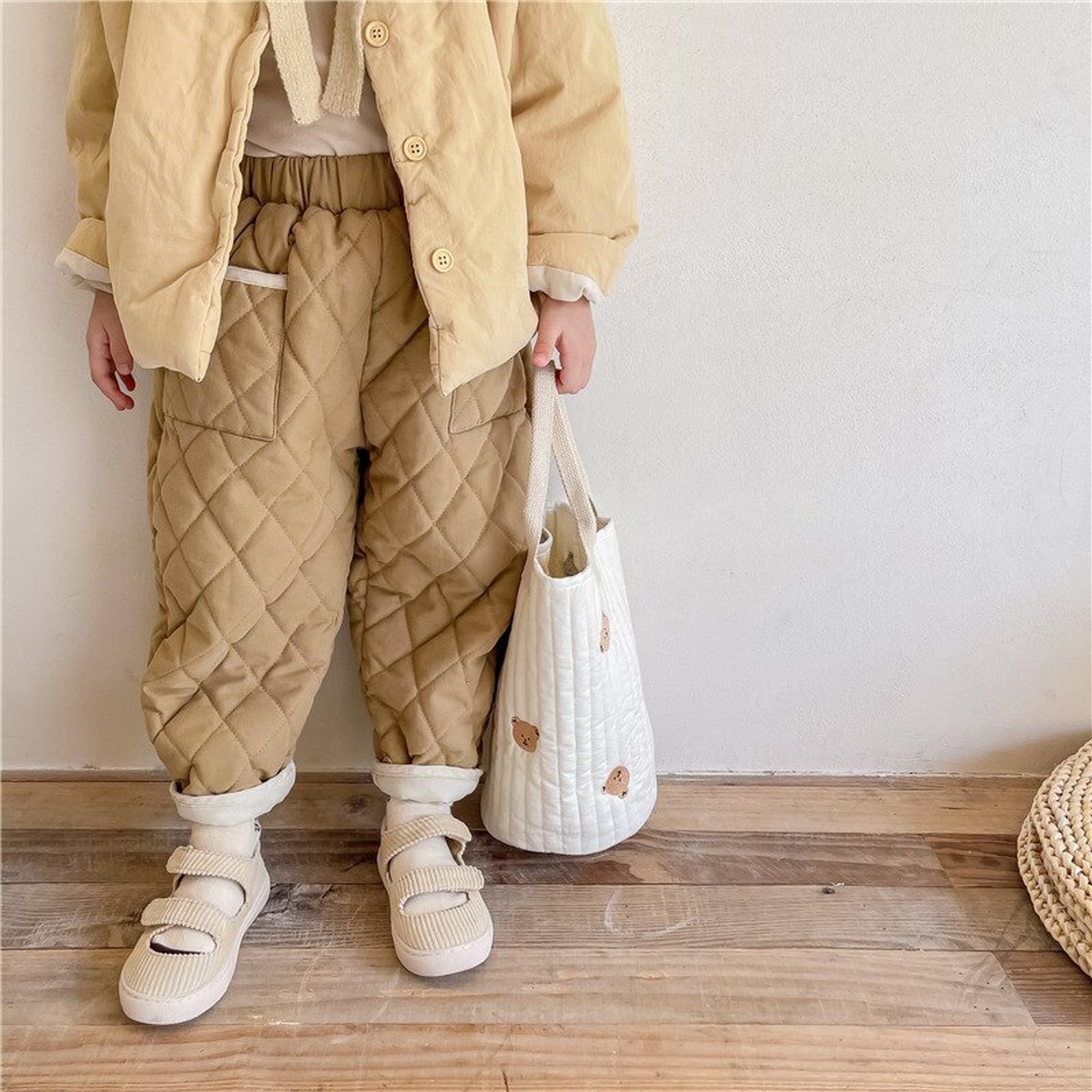 -キッズ キルティング アウター パンツ【mh0000291】 - mamahalo shop - ロングパンツ・スウェットパンツ -  べビー服 - 子供服 - 男の子 - 女の子
