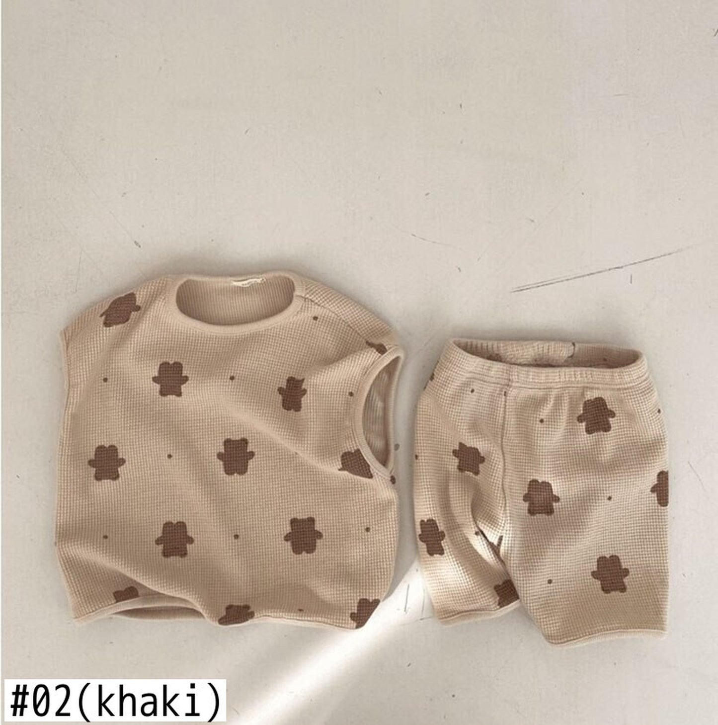 -キッズ くま セットアップ【mh0000448】 - mamahalo shop - ノースリーブセットアップ -  べビー服 - 子供服 - 男の子 - 女の子