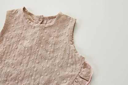 -ベビー セットアップ ノースリーブ ブラウス ブルマ パンツ ボンネット 帽子 - mamahalo shop - ノースリーブセットアップ -  べビー服 - 子供服 - 男の子 - 女の子