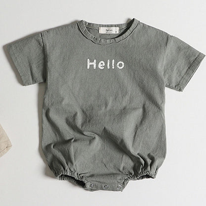 -ベビー HELLO  半袖 ロンパース【mh0000562】 - mamahalo shop - 半袖ロンパース -  べビー服 - 子供服 - 男の子 - 女の子