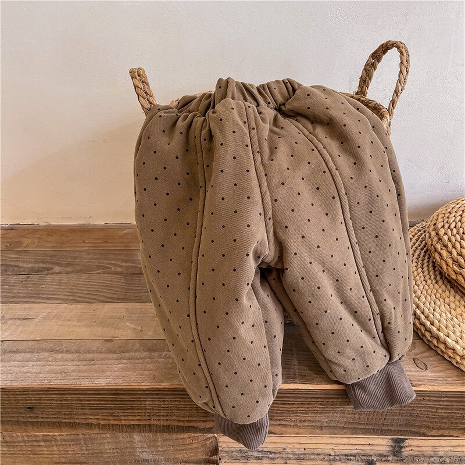 -キッズ みずたまドット 厚手 パンツ【mh0000255】 - mamahalo shop - ロングパンツ・スウェットパンツ -  べビー服 - 子供服 - 男の子 - 女の子