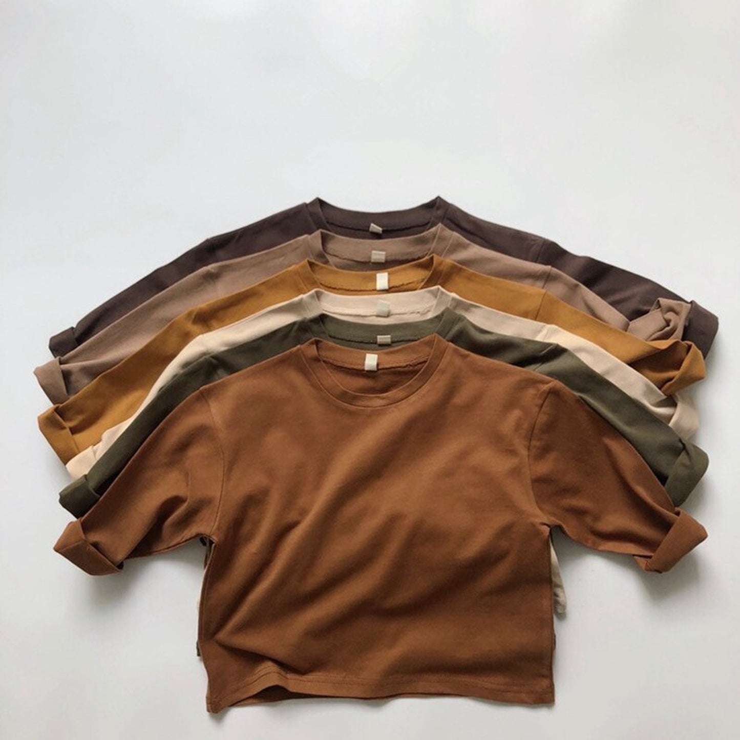 -キッズ ルーズ 長袖 Tシャツ トップス - mamahalo shop - 長袖Tシャツ -  べビー服 - 子供服 - 男の子 - 女の子