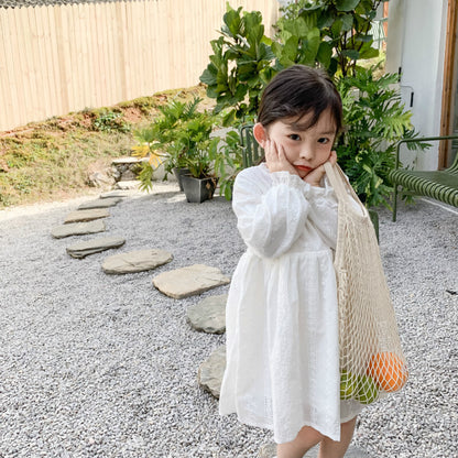 -キッズ フラワー 刺繍 ワンピース【mh0000229】 - mamahalo shop - 長袖ワンピース -  べビー服 - 子供服 - 男の子 - 女の子