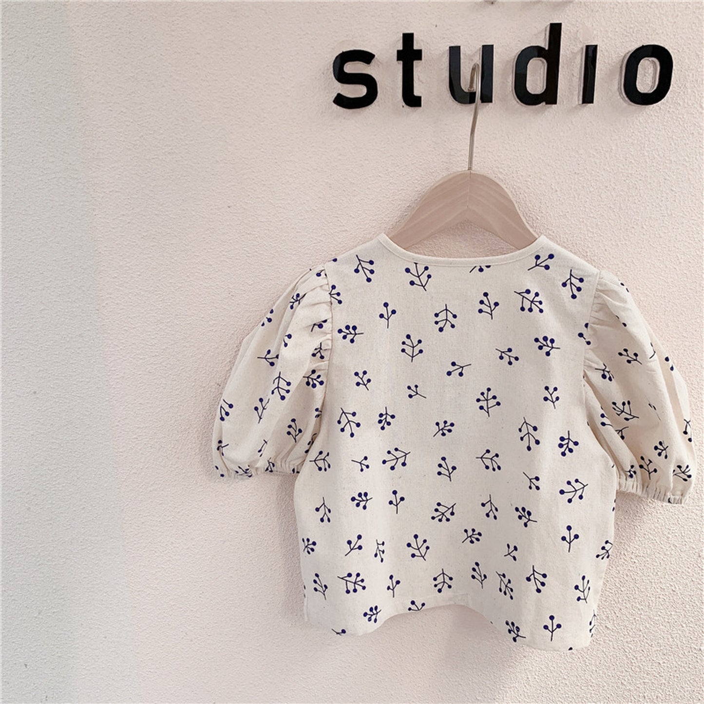 -キッズ パフスリーブ ブラウス【mh0000525】 - mamahalo shop - 半袖シャツ・ブラウス -  べビー服 - 子供服 - 男の子 - 女の子