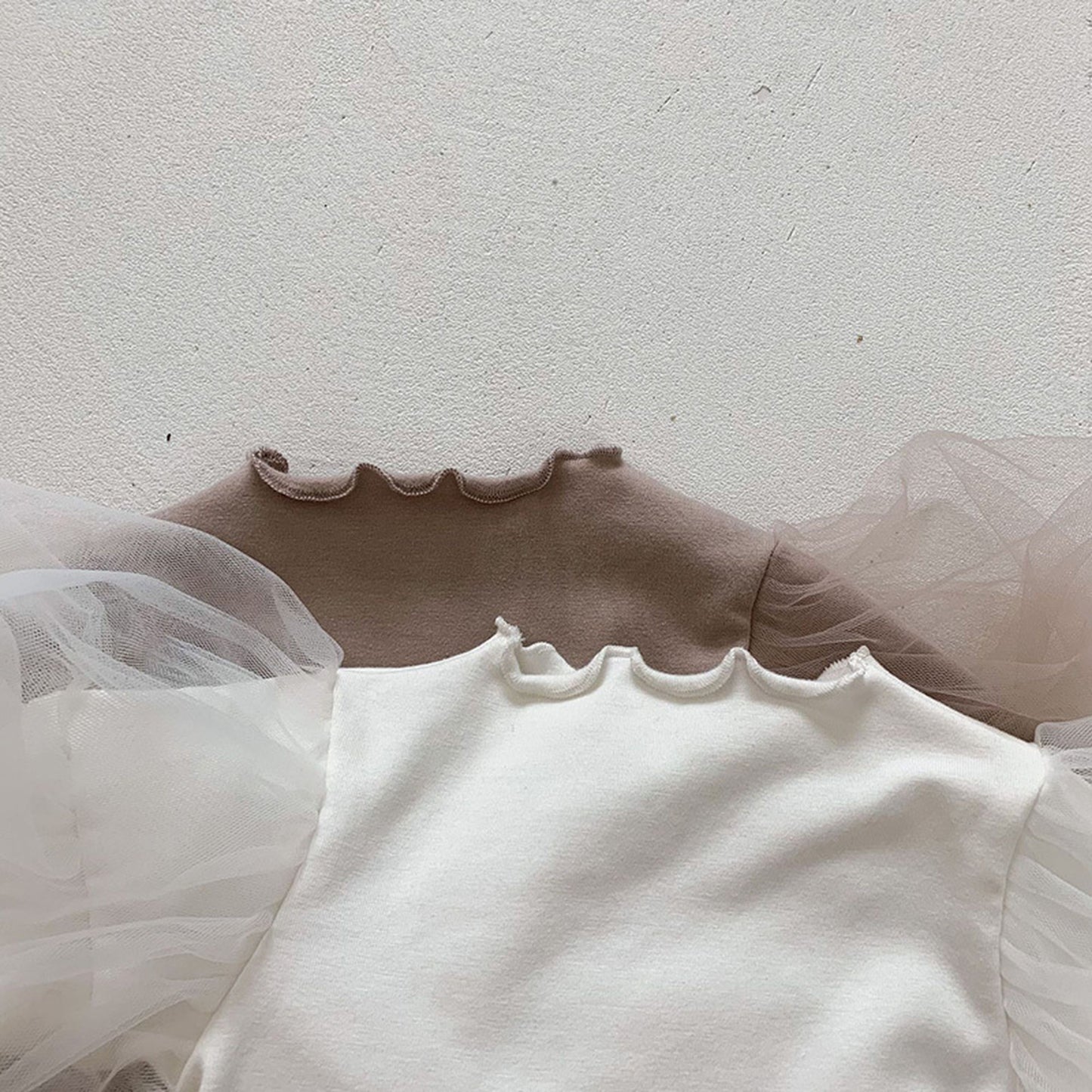 -ベビー チュールスカート ロンパース ヘアバンドセット ベビードレス【mh0000210】 - mamahalo shop - 長袖ロンパース -  べビー服 - 子供服 - 男の子 - 女の子