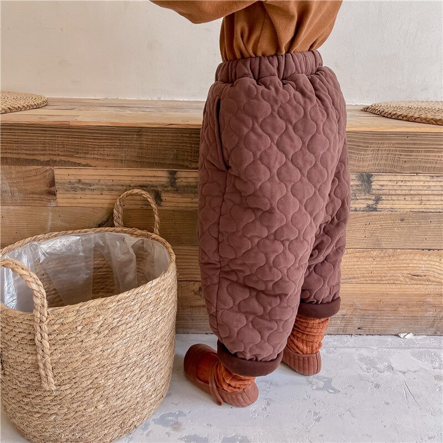 -キッズ キルティング アウター パンツ【mh0000250】 - mamahalo shop - ロングパンツ・スウェットパンツ -  べビー服 - 子供服 - 男の子 - 女の子