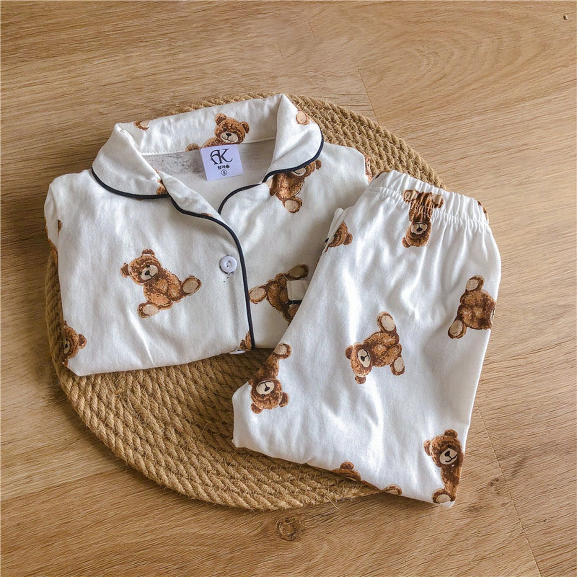 -キッズ くま 長袖パジャマセット【mh0000408】 - mamahalo shop - 長袖パジャマ -  べビー服 - 子供服 - 男の子 - 女の子