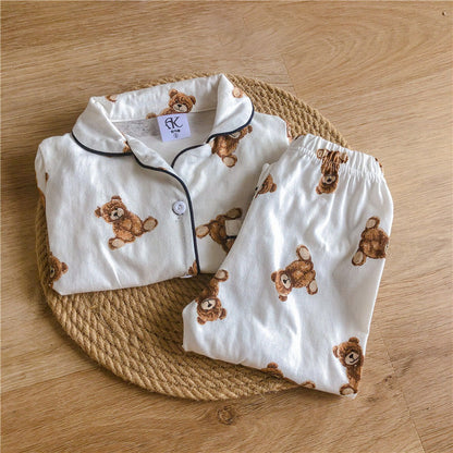 -キッズ くま 長袖パジャマセット【mh0000408】 - mamahalo shop - 長袖パジャマ -  べビー服 - 子供服 - 男の子 - 女の子