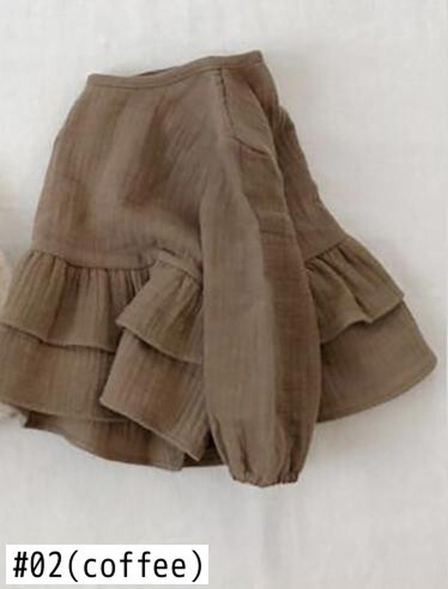 -キッズ ラッフル フリル トップス チュニック【mh0000200】 - mamahalo shop - 長袖シャツ・ブラウス -  べビー服 - 子供服 - 男の子 - 女の子