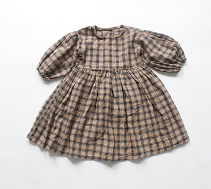 -キッズ チェック ワンピース【mh0000324】 - mamahalo shop - 長袖ワンピース -  べビー服 - 子供服 - 男の子 - 女の子