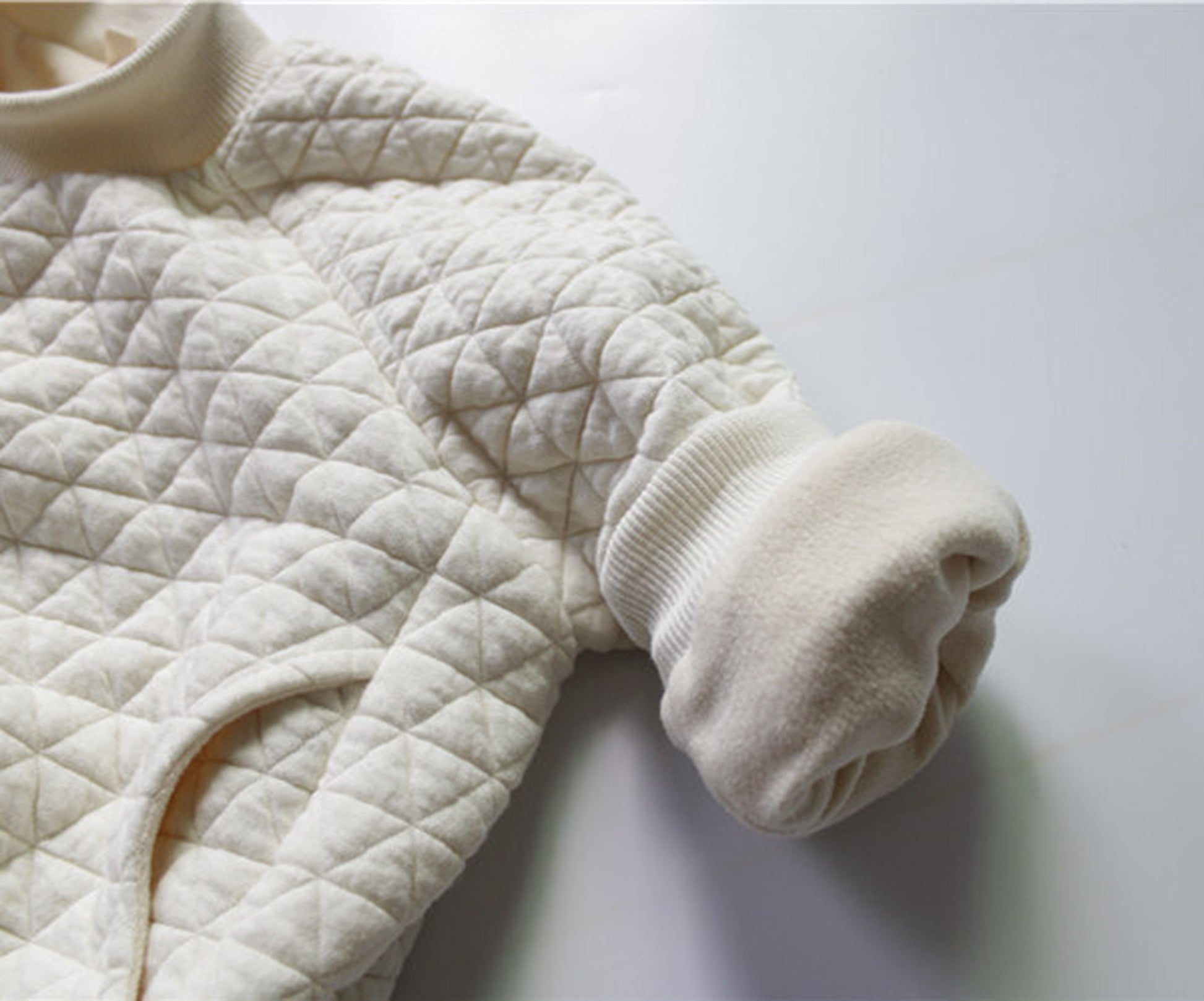 -キッズ 裏起毛 キルティング トレーナー トップス - mamahalo shop - トレーナー・フーディ -  べビー服 - 子供服 - 男の子 - 女の子