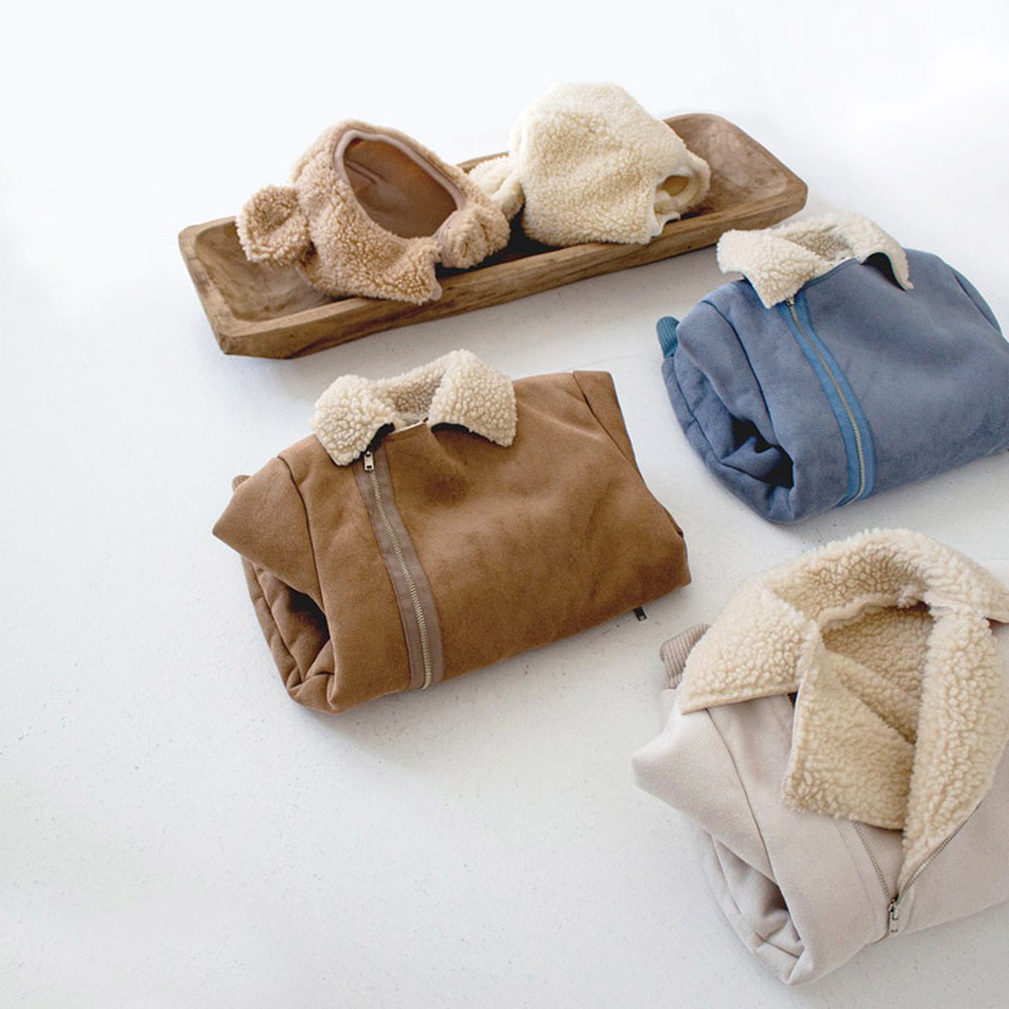 -ベビー ボアフリース アウター ジャンプスーツ【mh0000219】 - mamahalo shop - アウタージャンプスーツ -  べビー服 - 子供服 - 男の子 - 女の子