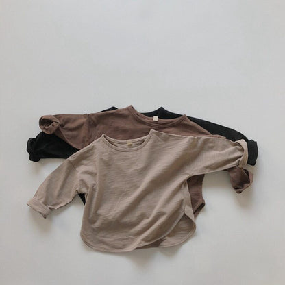 -キッズ シンプル 長袖 Tシャツ【mh0000233】 - mamahalo shop - 長袖Tシャツ -  べビー服 - 子供服 - 男の子 - 女の子