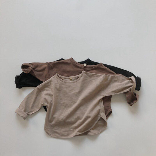 -キッズ シンプル 長袖 Tシャツ【mh0000233】 - mamahalo shop - 長袖Tシャツ -  べビー服 - 子供服 - 男の子 - 女の子