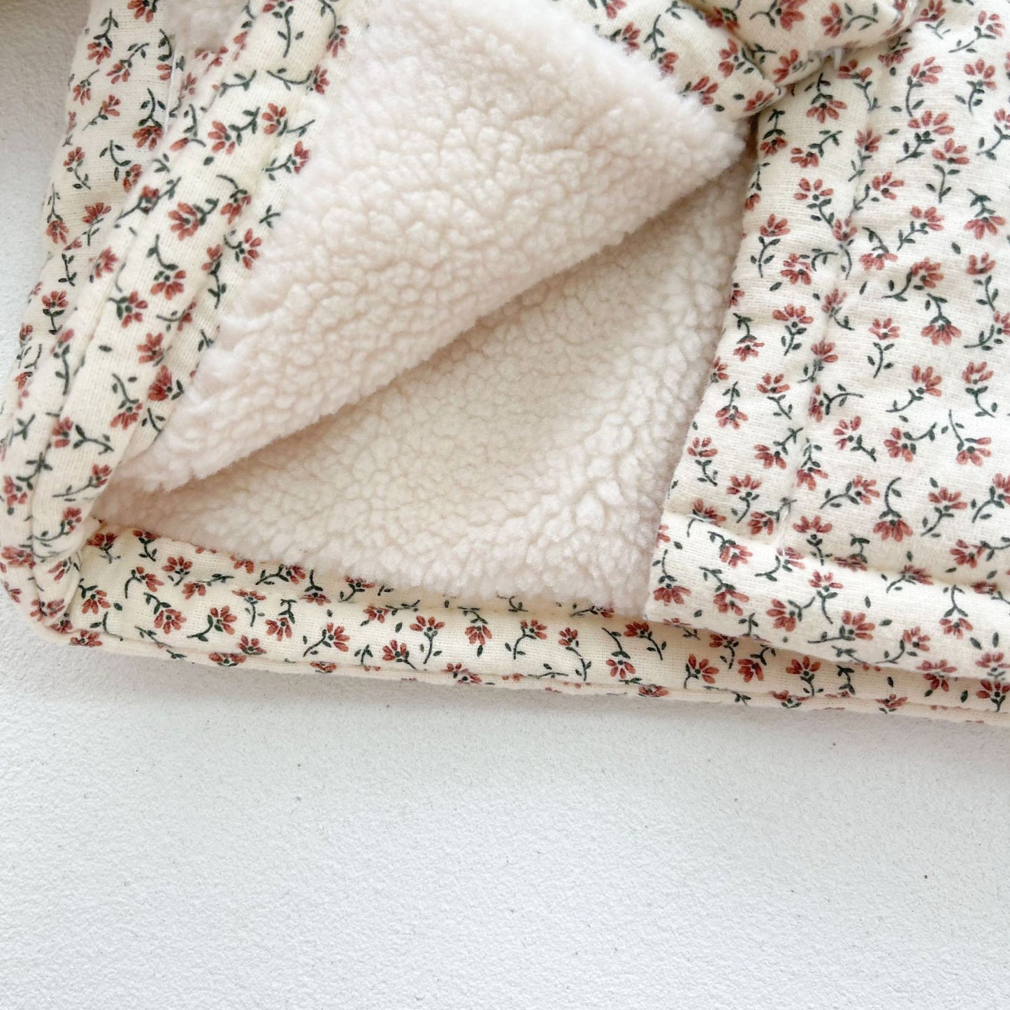 -ベビー フラワー ボアフリース ジャケット【mh0000234】 - mamahalo shop - ショートコート・ジャケット・ジャンパー -  べビー服 - 子供服 - 男の子 - 女の子