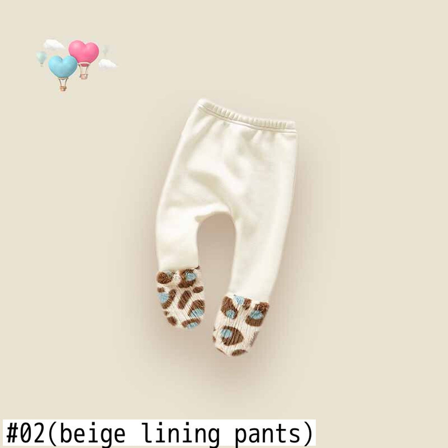 -ベビー レオパード 耳付き フーディ ロンパース 足つき レギンス パンツ - mamahalo shop - 長袖ロンパース -  べビー服 - 子供服 - 男の子 - 女の子