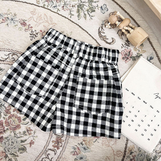 -ベビー キッズ チェック ショートパンツ - mamahalo shop - ハーフパンツ・ショートパンツ -  べビー服 - 子供服 - 男の子 - 女の子