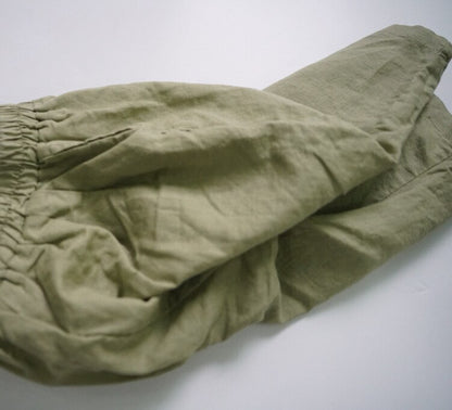 -キッズ コットンリネン パンツ【mh0000534】 - mamahalo shop - ロングパンツ・スウェットパンツ -  べビー服 - 子供服 - 男の子 - 女の子