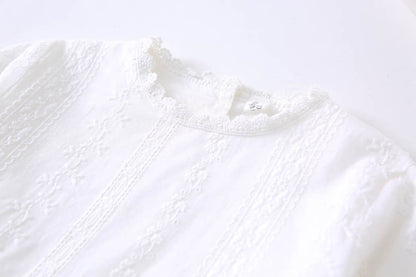 -キッズ フラワー 刺繍 ワンピース【mh0000229】 - mamahalo shop - 長袖ワンピース -  べビー服 - 子供服 - 男の子 - 女の子