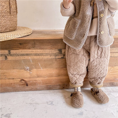 -キッズ キルティング アウター パンツ【mh0000250】 - mamahalo shop - ロングパンツ・スウェットパンツ -  べビー服 - 子供服 - 男の子 - 女の子