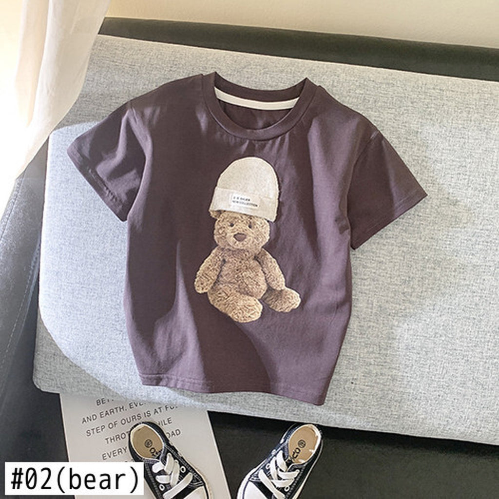 キッズ アニマル ニット帽 Tシャツ 45239203 - mamahalo shop - 半袖Tシャツ - ベビー服 - 子供服 - 男の子 - 女の子