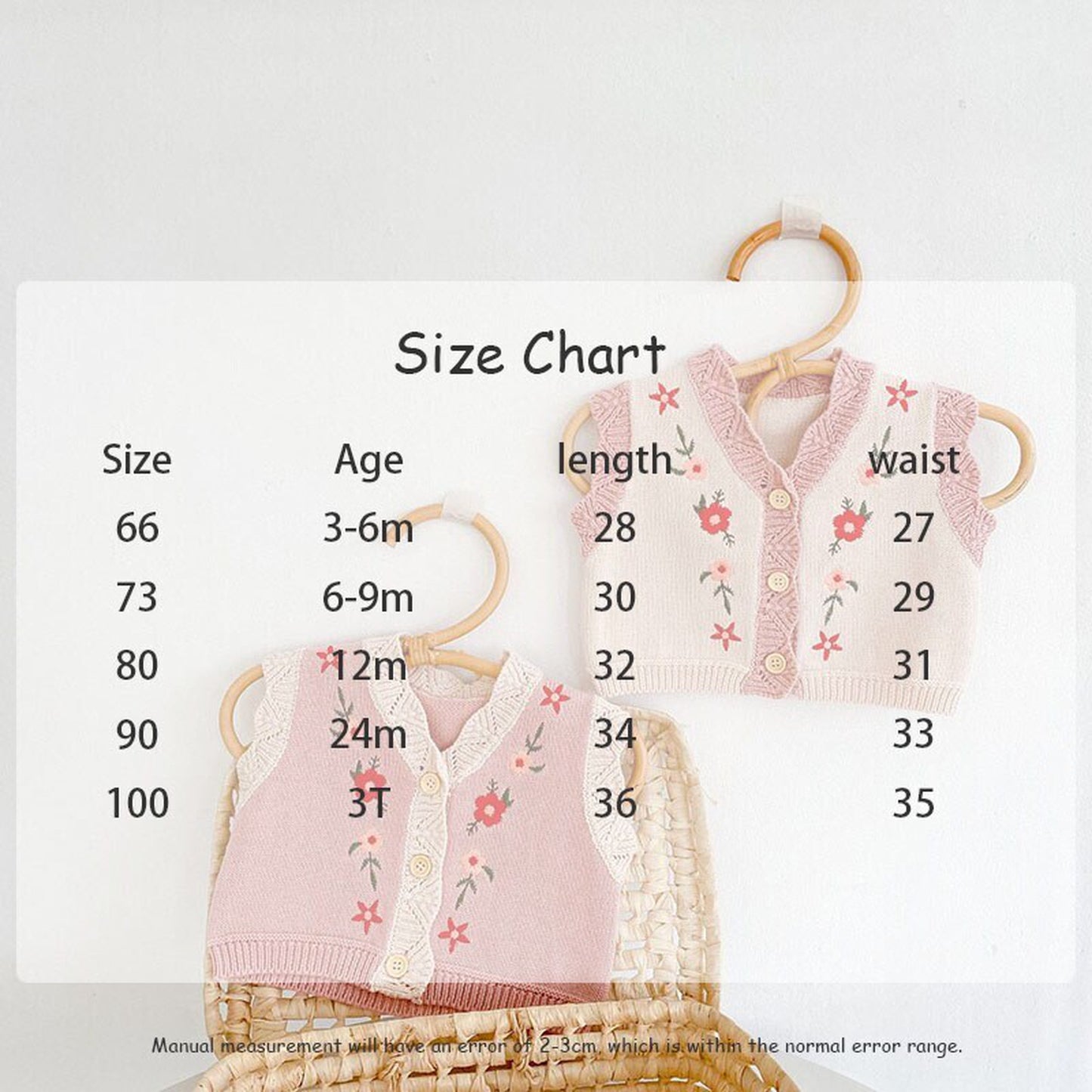 -ベビー フラワー 刺繍 ニット ベスト【mh0000067】 - mamahalo shop - ベスト -  べビー服 - 子供服 - 男の子 - 女の子