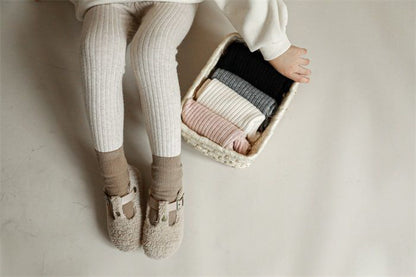 -キッズ リブニット レギンス パンツ【mh0000216】 - mamahalo shop - レギンスパンツ -  べビー服 - 子供服 - 男の子 - 女の子