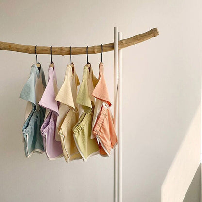 -☺︎ ベビー キッズ パステル セットアップ 半袖 Tシャツ ショートパンツ - mamahalo shop - 半袖セットアップ -  べビー服 - 子供服 - 男の子 - 女の子