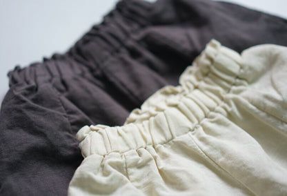 -キッズ コットン サマー パンツ - mamahalo shop - ハーフパンツ・ショートパンツ -  べビー服 - 子供服 - 男の子 - 女の子