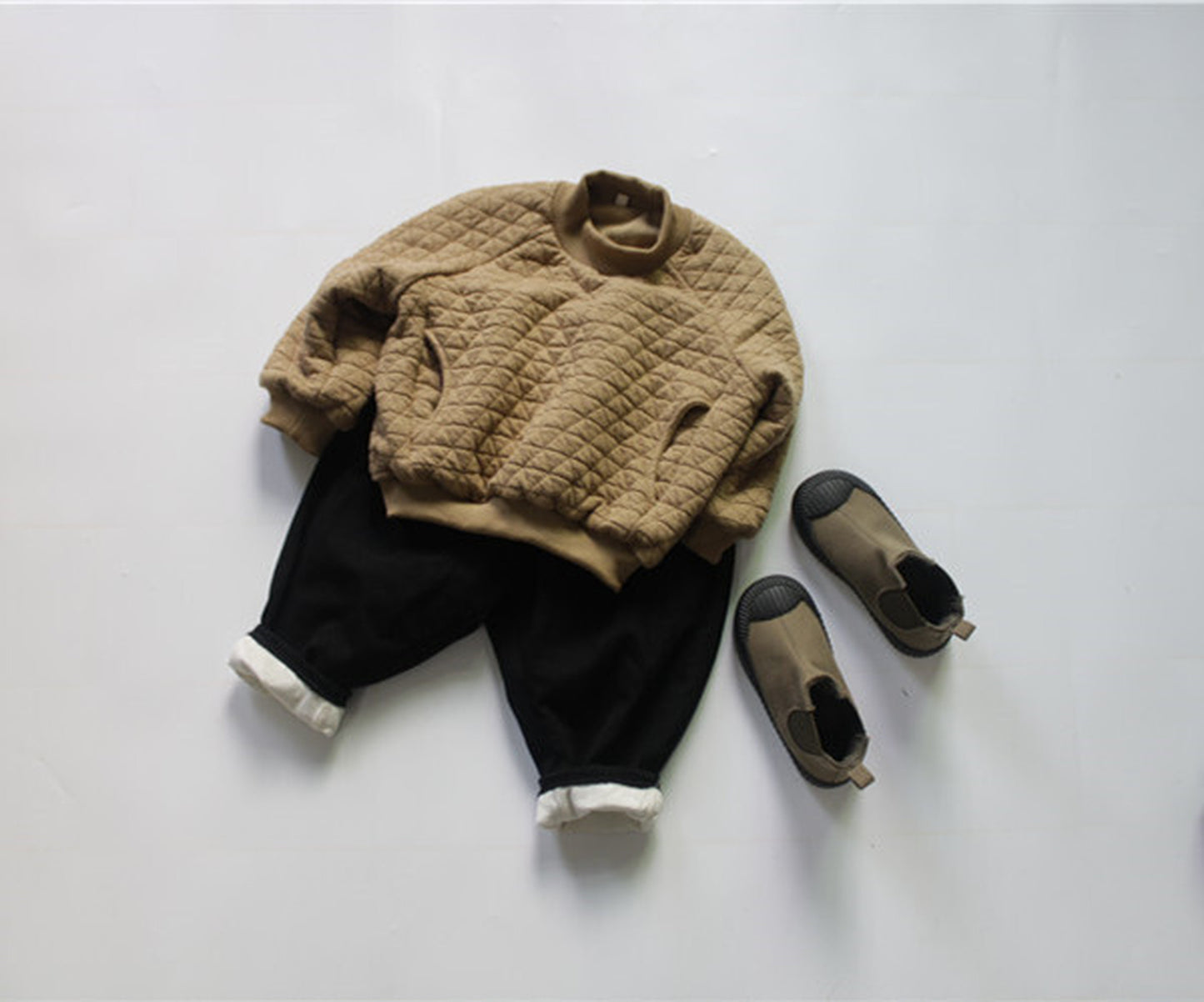 -キッズ 裏起毛 キルティング トレーナー トップス - mamahalo shop - トレーナー・フーディ -  べビー服 - 子供服 - 男の子 - 女の子