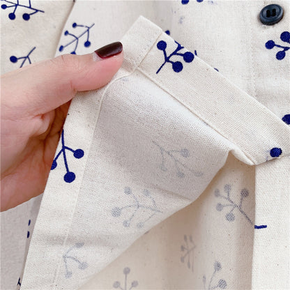 -キッズ パフスリーブ ブラウス【mh0000525】 - mamahalo shop - 半袖シャツ・ブラウス -  べビー服 - 子供服 - 男の子 - 女の子