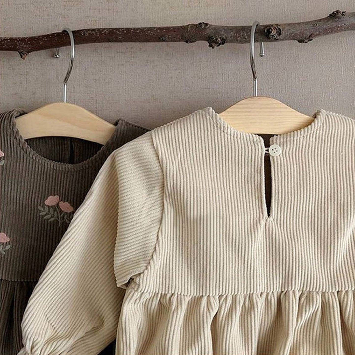 -ベビー フラワー 刺繍 ロンパース 帽子 ボンネット【mh0000082】 - mamahalo shop - 長袖ロンパース -  べビー服 - 子供服 - 男の子 - 女の子