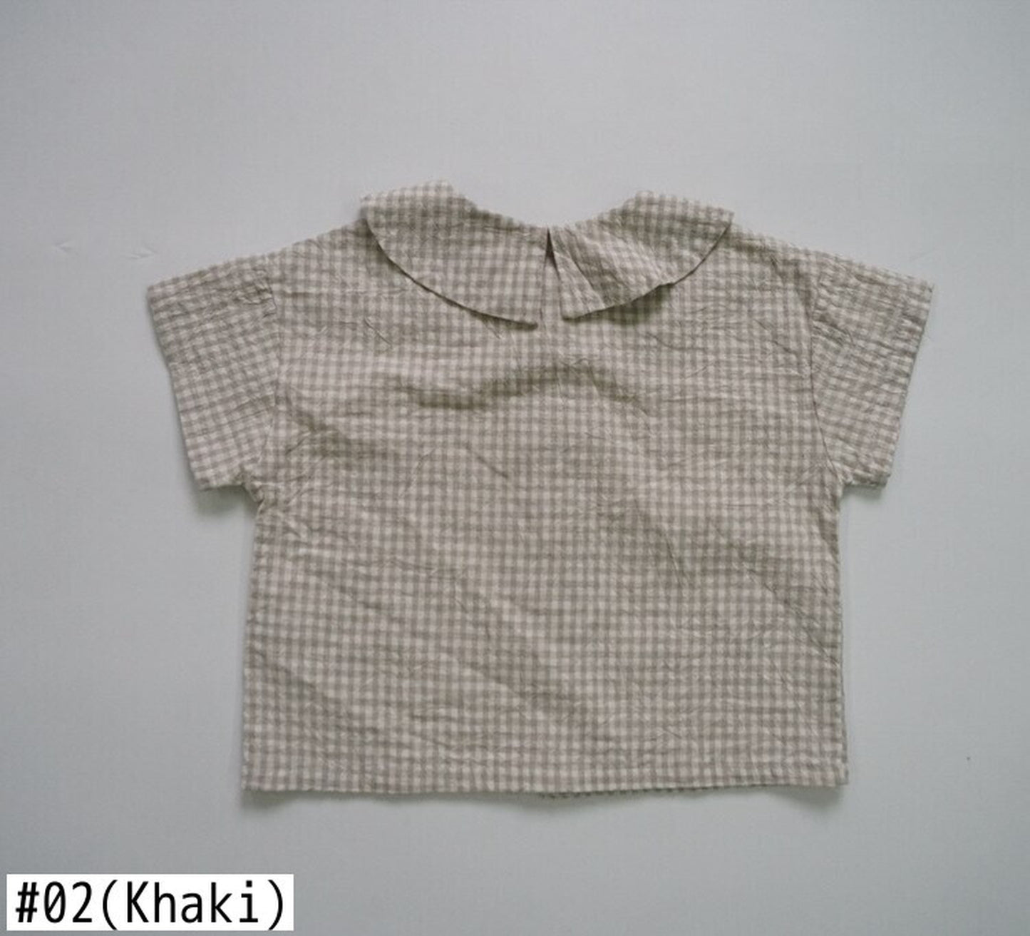 -キッズ ギンガムチェック ブラウス シャツ - mamahalo shop - 半袖シャツ・ブラウス -  べビー服 - 子供服 - 男の子 - 女の子