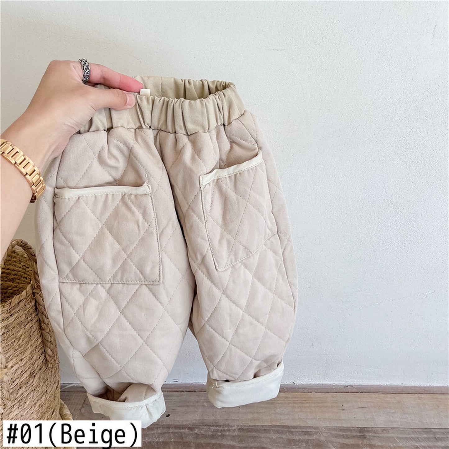 -キッズ キルティング アウター パンツ【mh0000291】 - mamahalo shop - ロングパンツ・スウェットパンツ -  べビー服 - 子供服 - 男の子 - 女の子