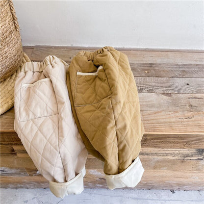 -キッズ キルティング アウター パンツ【mh0000291】 - mamahalo shop - ロングパンツ・スウェットパンツ -  べビー服 - 子供服 - 男の子 - 女の子