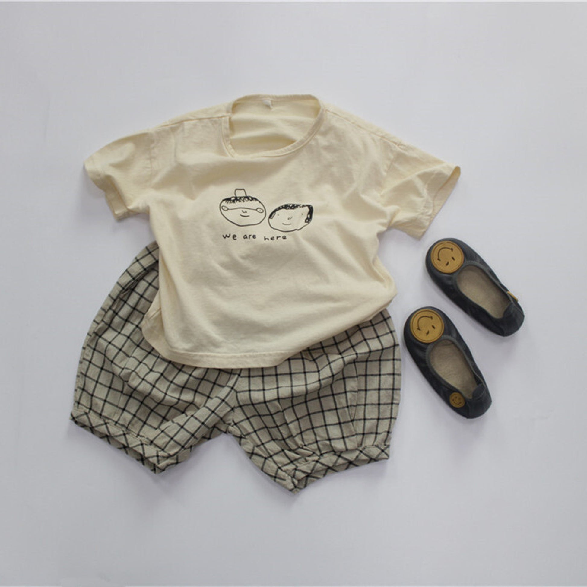 -キッズ チェック ショートパンツ - mamahalo shop - ハーフパンツ・ショートパンツ -  べビー服 - 子供服 - 男の子 - 女の子