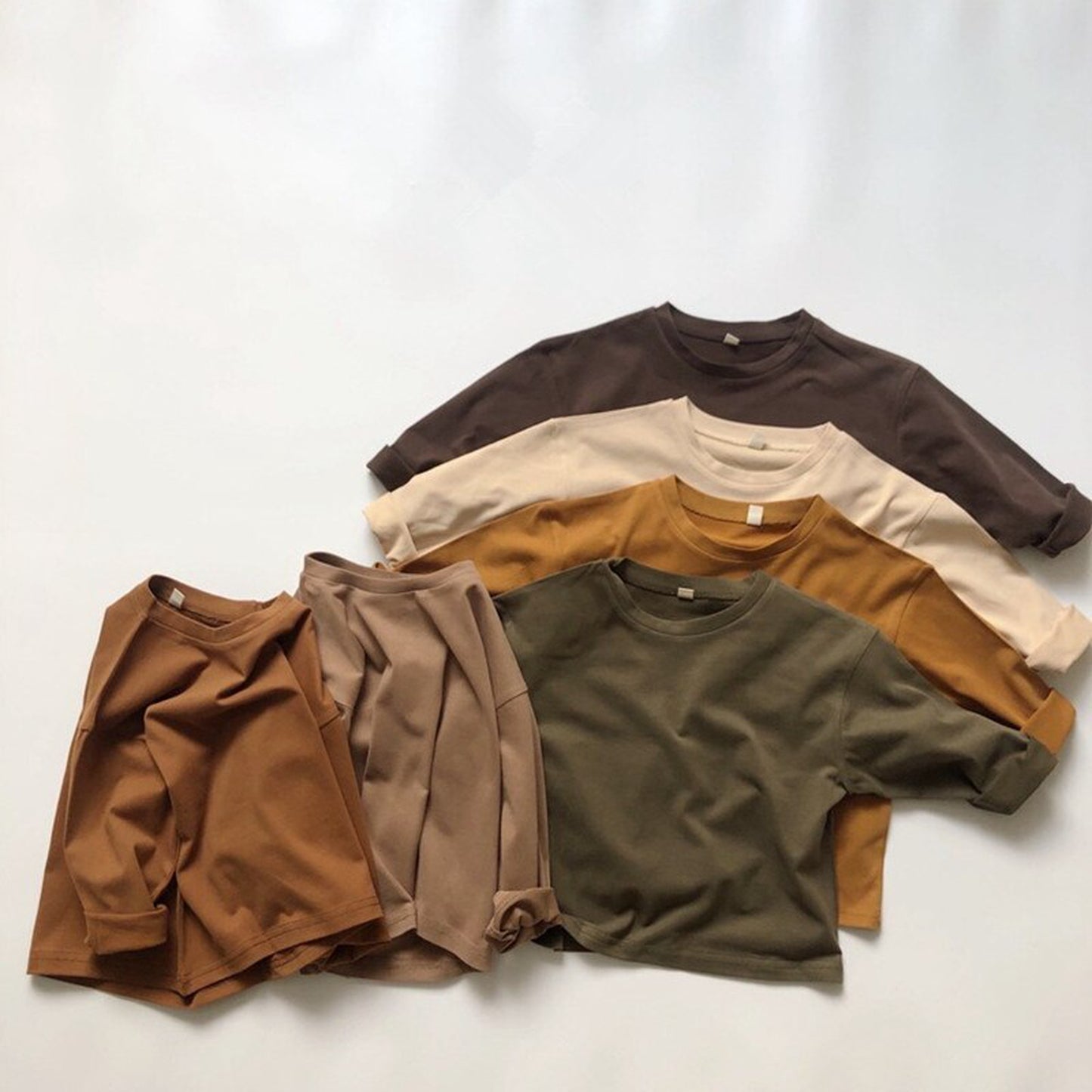 -キッズ ルーズ 長袖 Tシャツ トップス - mamahalo shop - 長袖Tシャツ -  べビー服 - 子供服 - 男の子 - 女の子