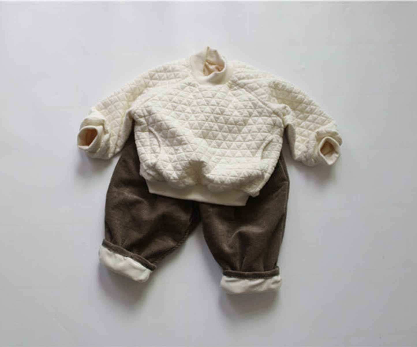 -キッズ 裏起毛 キルティング トレーナー トップス - mamahalo shop - トレーナー・フーディ -  べビー服 - 子供服 - 男の子 - 女の子