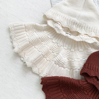 -ベビー キッズ レース ニット フーディ ボレロ ポンチョ【mh0000257】 - mamahalo shop - ショール -  べビー服 - 子供服 - 男の子 - 女の子