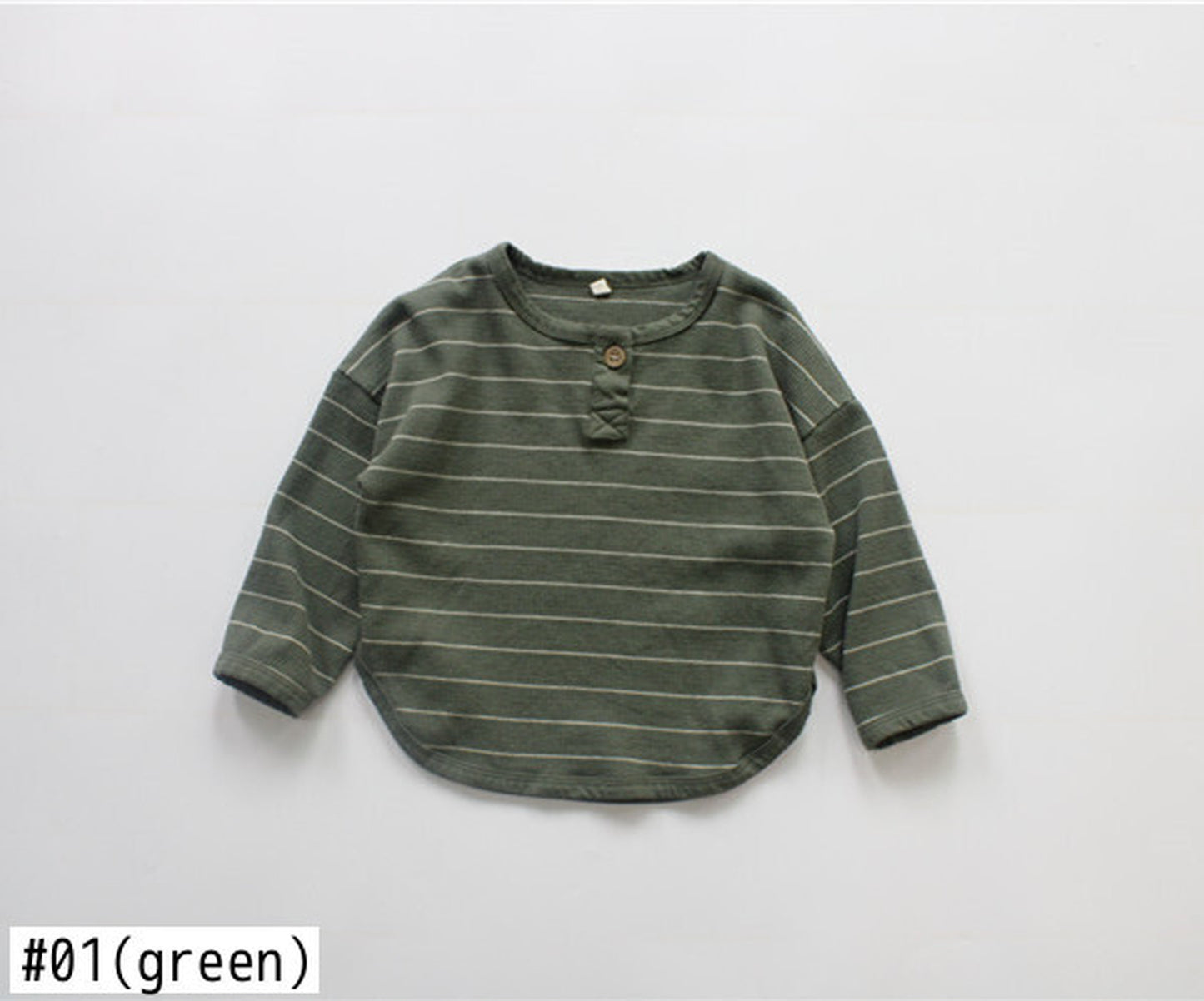 -キッズ ボーダー 長袖 Tシャツ トップス - mamahalo shop - 長袖Tシャツ -  べビー服 - 子供服 - 男の子 - 女の子