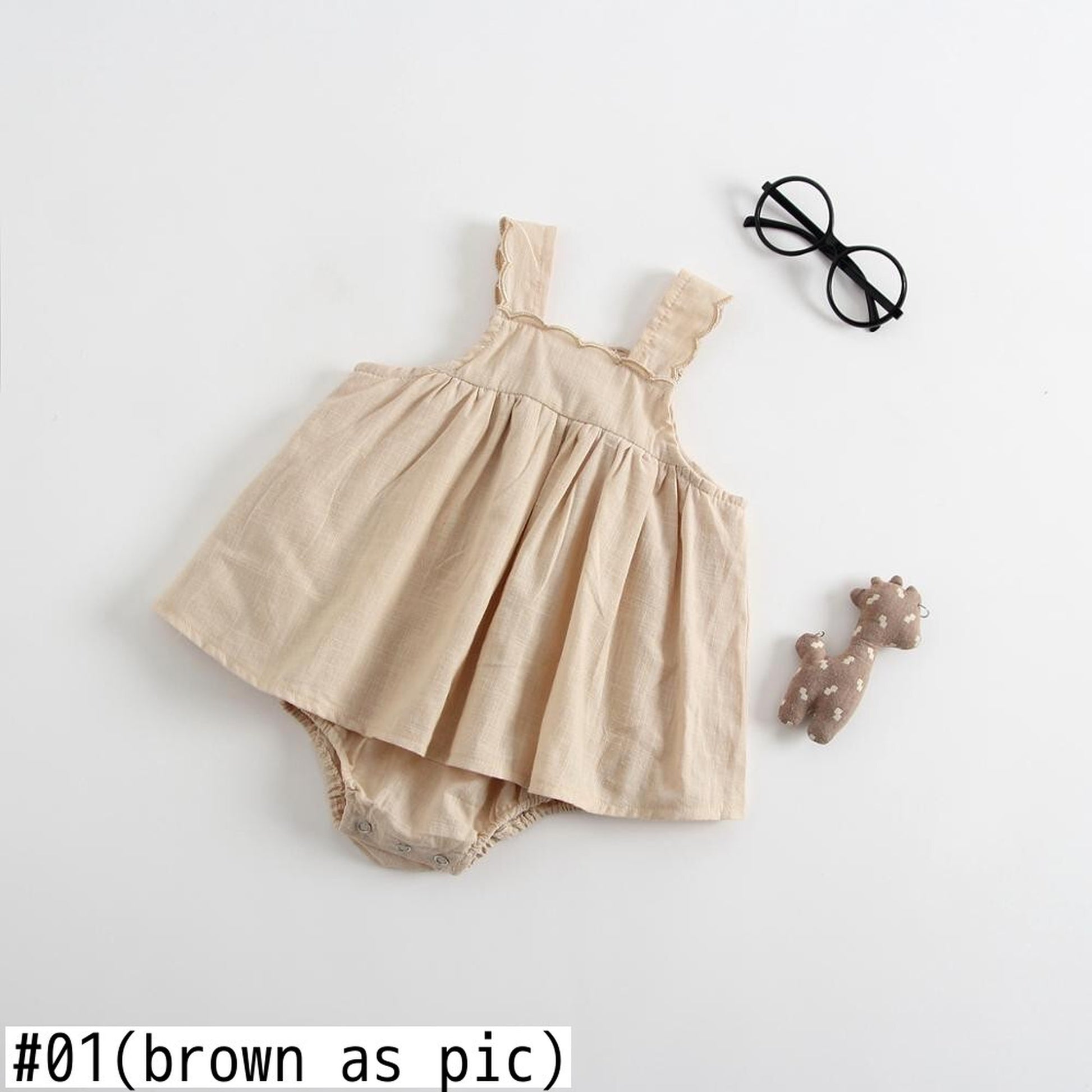 -ベビー キャミソール スカート ロンパース【mh0000557】 - mamahalo shop - ノースリーブロンパース -  べビー服 - 子供服 - 男の子 - 女の子