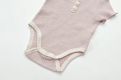 -ベビー リブ 半袖 ロンパース【mh0000777】 - mamahalo shop - 半袖ロンパース -  べビー服 - 子供服 - 男の子 - 女の子